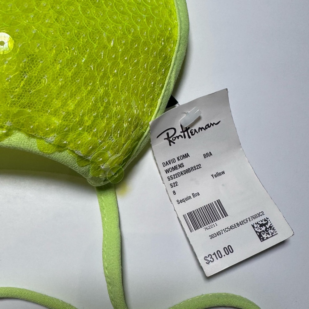 David Korma Sequin Yellow‎ Bra Top